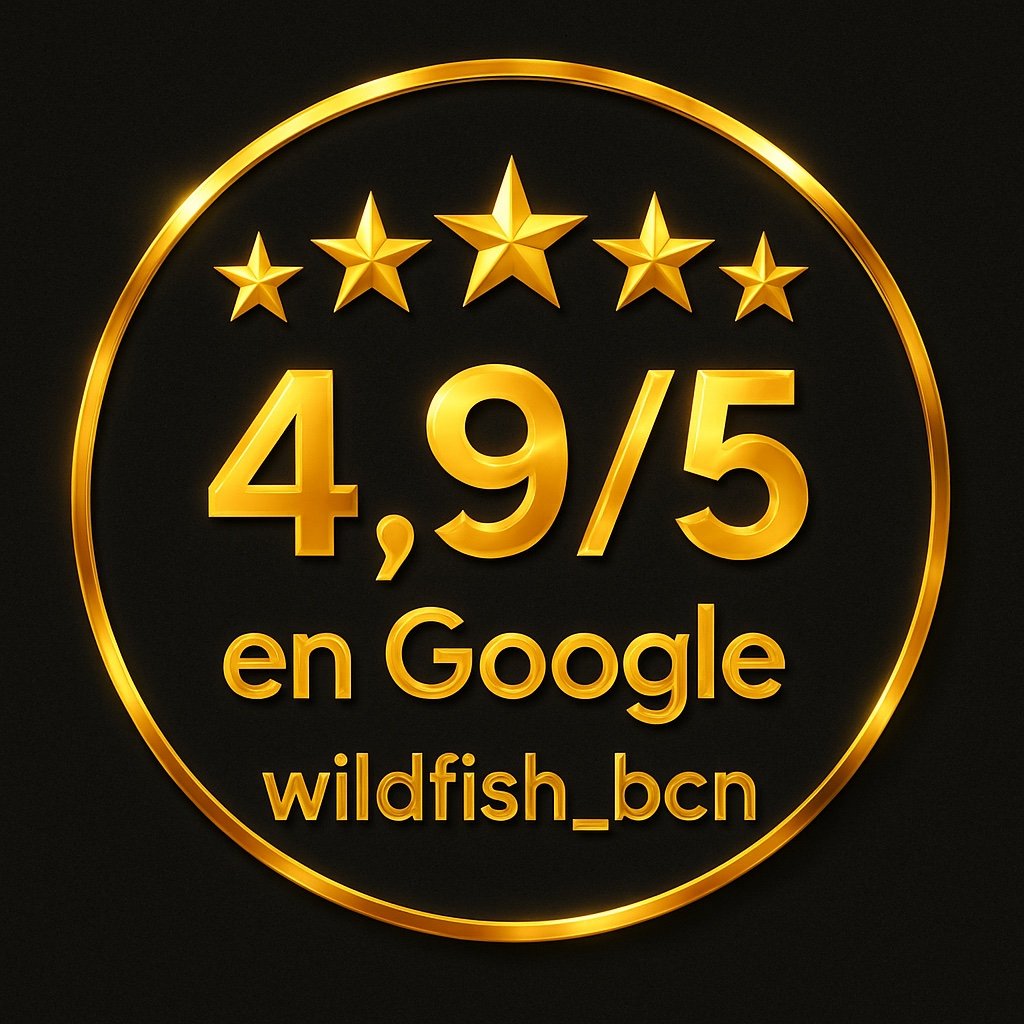 4,9/5 en Google - wildfish_bcn